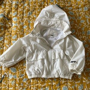 Kids White Jacket Vintage Windbreaker